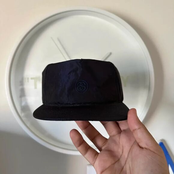 Vintage 2000s Stussy Tonal Leather Strapback Hat - Picture 1 of 7